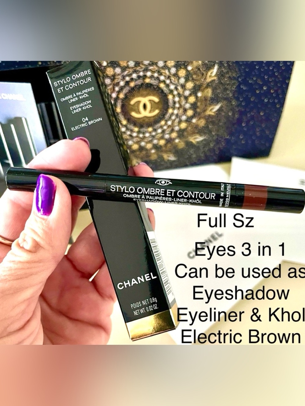 CHANEL Bundle Luxury Beauty Holiday GiftBag Set 3 in 1 Eye Pen&Mascara&Note